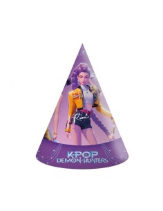 Cappellini cono party - K-Pop Demon Hunters - Blister 6 pezzi