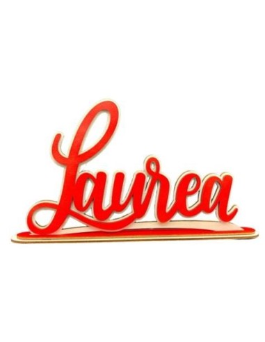 Scritta in legno artigianale "Laurea"