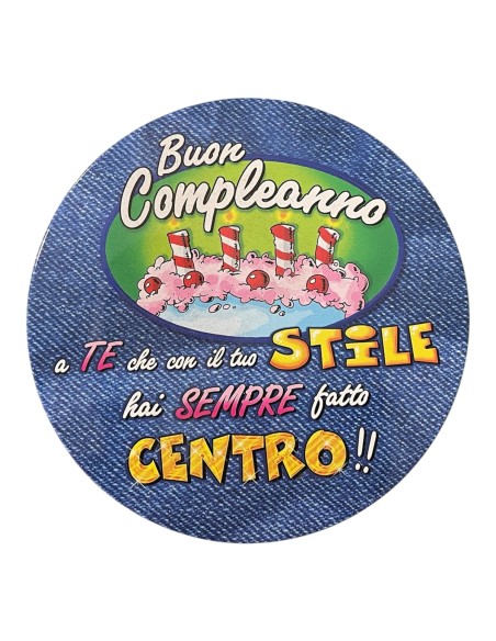 Carta igienica stampata in barattolo latta "Buon Compleanno"