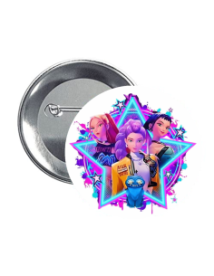 Set 6 spille tonde button Cm. 4,4 - K-Pop