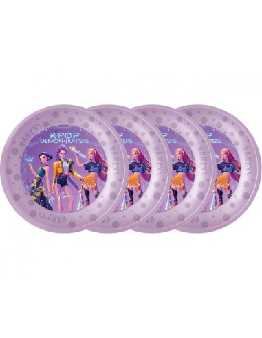 Piatti plastica riutilizzabili Cm. 21 - K-Pop - Set 4 pezzi
