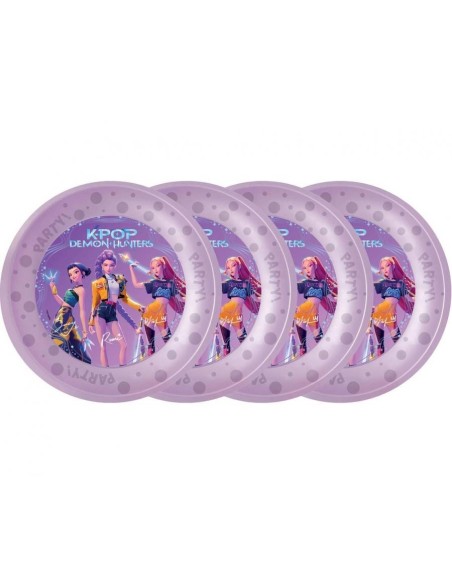Piatti plastica riutilizzabili Cm. 21 - K-Pop - Set 4 pezzi