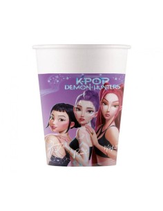 Bicchieri carta party 200 ML - K-POP Demon Hunters - Confezione 8 pezzi