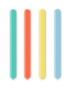 Palloncino lattice modellabile 260 - Confezione 100 pz - Macaron Multicolor