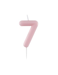 Candelina per torta laccata "Glossy" Cm. 10,5 - Rosa - Nr. 7