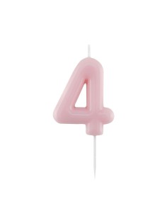 Candelina per torta laccata "Glossy" Cm. 10,5 - Rosa - Nr. 4