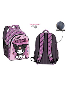 Zaino scuola 3 tasche deluxe Cm. 42x32 - Kuromi