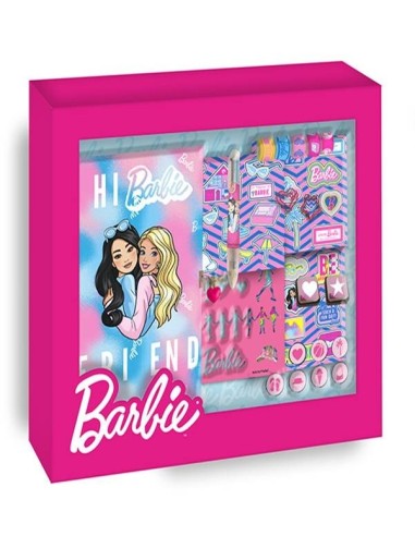 Set Agenda con timbrini, penna 6 colori - Barbie