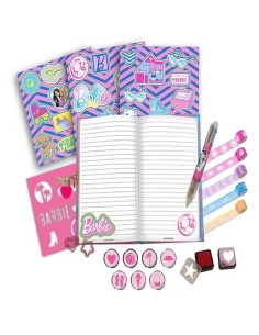 Set Agenda con timbrini, penna 6 colori - Barbie 2
