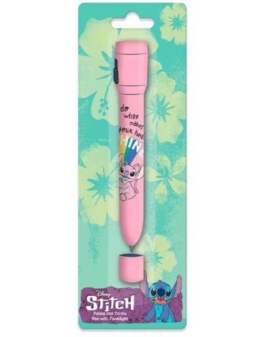 Penna con torcia in blister - Stitch Girl