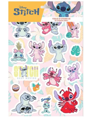Stickers in foglio formato A5 in busta - Stitch