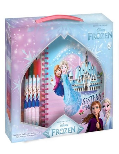 Set regalo con agenda spiralata e penne in gel - Frozen