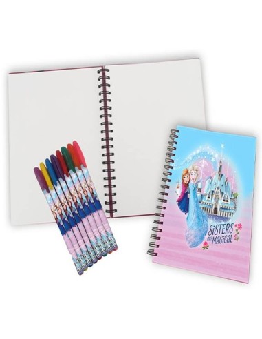 Set regalo con agenda spiralata e penne in gel - Frozen