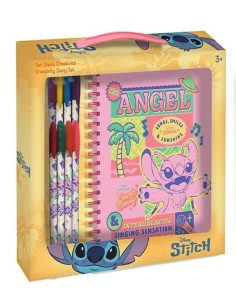 Set regalo con agenda spiralata e penne in gel - Stitch