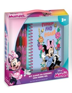 Set regalo con agenda spiralata e penne in gel - Minnie