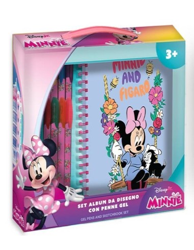 Set regalo con agenda spiralata e penne in gel - Minnie