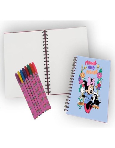 Set regalo con agenda spiralata e penne in gel - Minnie