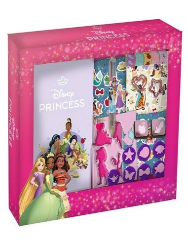 Set Agenda con timbrini, penna 6 colori - Principesse