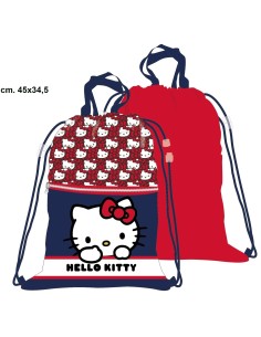 Sacca con laccetti deluxe Cm. 45x34,5 - Hello Kitty