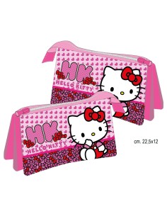Astuccio bustina 3 scomparti - Hello Kitty