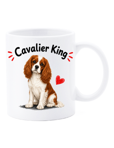 Tazza mug ceramica in scatola "Cat&Dog" - Cavalier King