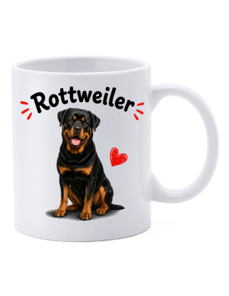 Tazza mug ceramica in scatola "Cat&Dog" - Rottweiler