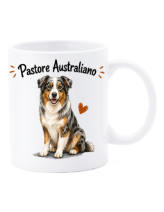Tazza mug ceramica in scatola "Cat&Dog" - Pastore Australiano