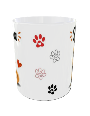 Tazza mug ceramica in scatola "Cat&Dog" - Dobermann