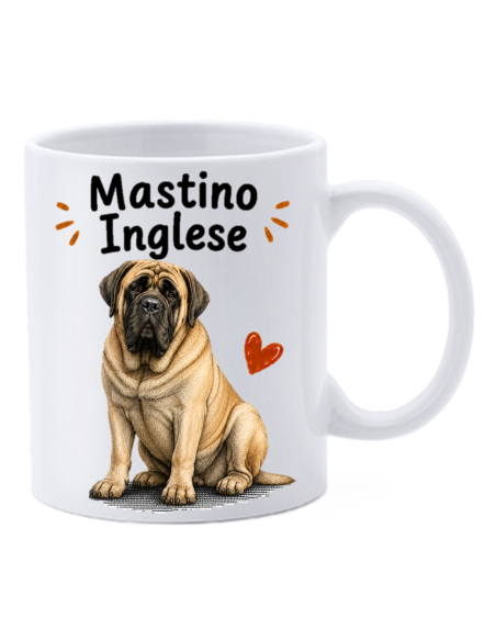 Tazza mug ceramica in scatola "Cat&Dog" - Mastino Inglese