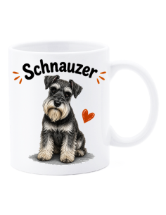 Tazza mug ceramica in scatola "Cat&Dog" - Schnauzer