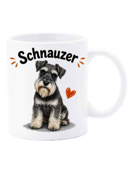 Tazza mug ceramica in scatola "Cat&Dog" - Schnauzer