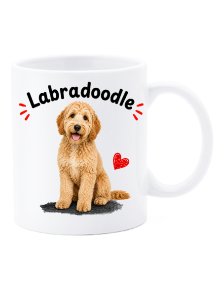 Tazza mug ceramica in scatola "Cat&Dog" - Labradoodle