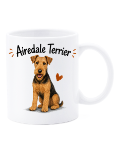 Tazza mug ceramica in scatola "Cat&Dog" - Airedale Terrier