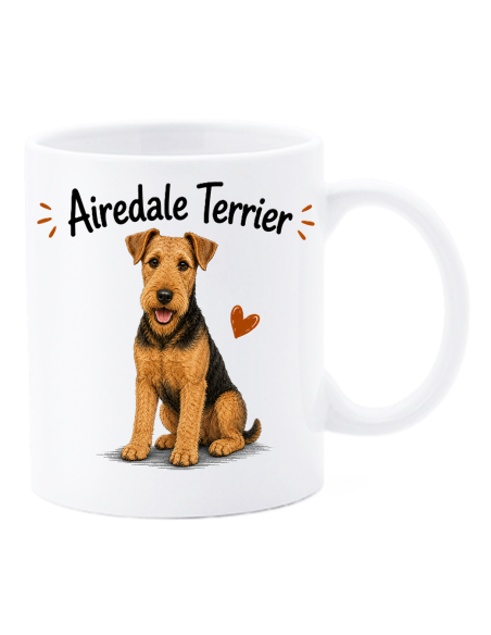 Tazza mug ceramica in scatola "Cat&Dog" - Airedale Terrier