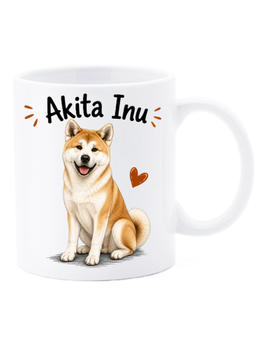 Tazza mug ceramica in scatola "Cat&Dog" - Akita Inu