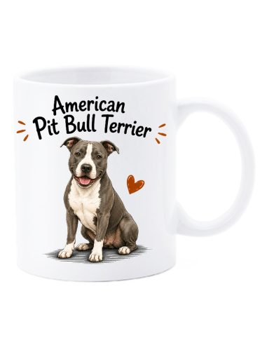 Tazza mug ceramica in scatola "Cat&Dog" - American Pit Bull Terrier