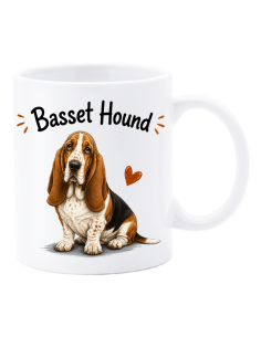 Tazza mug ceramica in scatola "Cat&Dog" - Basset Hound