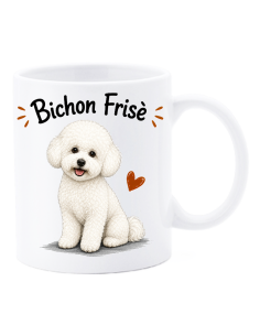 Tazza mug ceramica in scatola "Cat&Dog" - Bichon Frise'