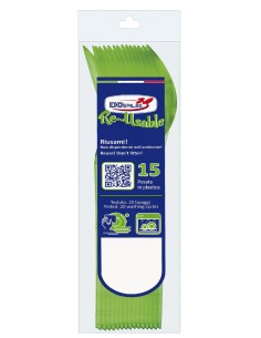Cucchiaio compact trasparente riutilizzabile - Confezione 15 pezzi - Verde