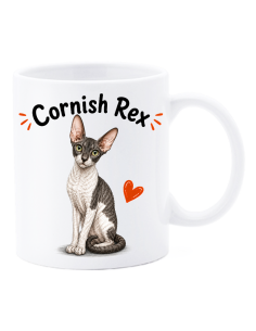 Tazza mug ceramica in scatola "Cat&Dog" - Cornish Rex