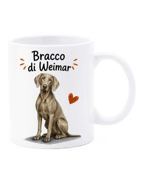Tazza mug ceramica in scatola "Cat&Dog" - Bracco di Weimar