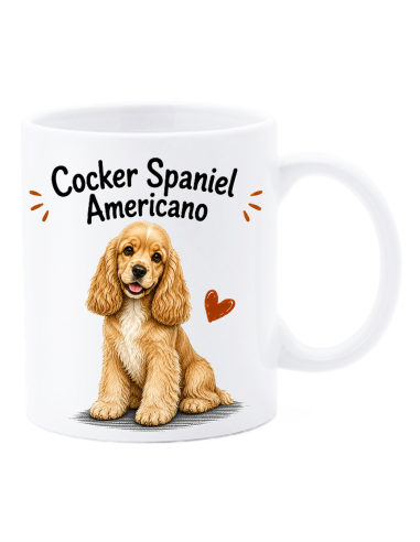 Tazza mug ceramica in scatola "Cat&Dog" - Cocker Spaniel Americano