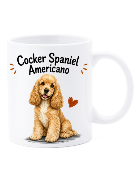 Tazza mug ceramica in scatola "Cat&Dog" - Cocker Spaniel Americano