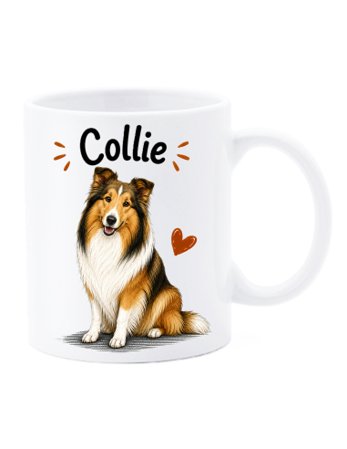 Tazza mug ceramica in scatola "Cat&Dog" - Collie