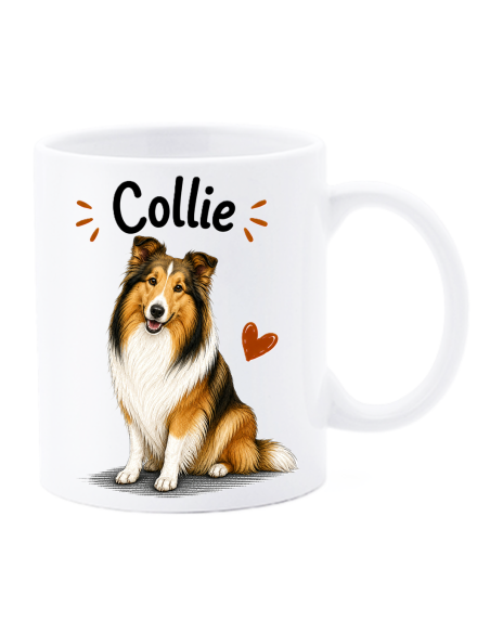 Tazza mug ceramica in scatola "Cat&Dog" - Collie