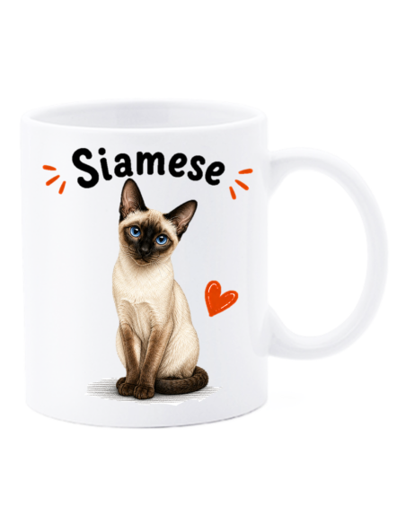 Tazza mug ceramica in scatola "Cat&Dog" - Siamese