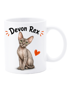 Tazza mug ceramica in scatola "Cat&Dog" - Devon Rex
