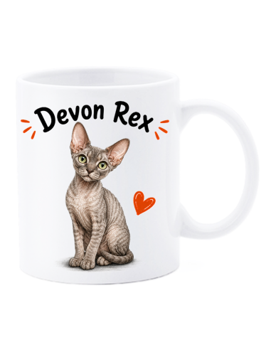 Tazza mug ceramica in scatola "Cat&Dog" - Devon Rex
