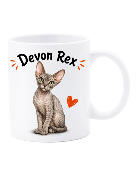 Tazza mug ceramica in scatola "Cat&Dog" - Devon Rex