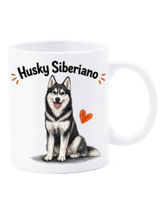 Tazza mug ceramica in scatola "Cat&Dog" - Husky Siberiano